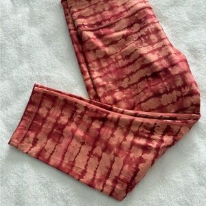 Athleta Red Tie-Dye Leggings